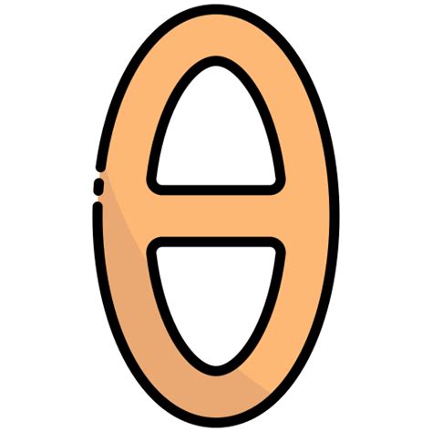 theta generic outline color icon