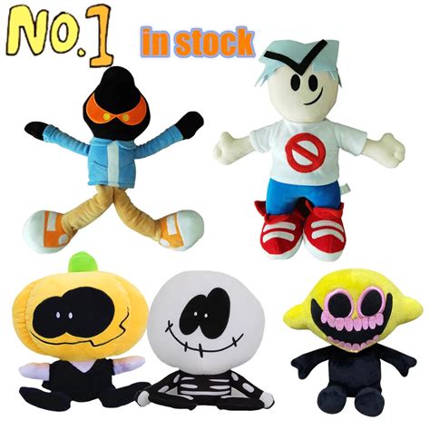 5pcs Friday Night Funkin Plush Toys Set Soft Spooky Month Skid Pump