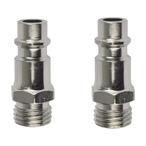 Euro Air Line Hose Fitting Connector Quick Release 14 Bsp Male Thread 2pk