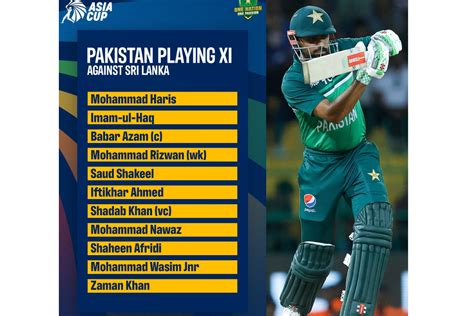 Asia Cup Super Pakistan Make Four Changes For Must Win Game Vs Sl