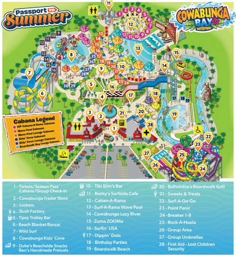 Cowabunga Bay Water Park Map and Brochure (2024 - 2021 ...