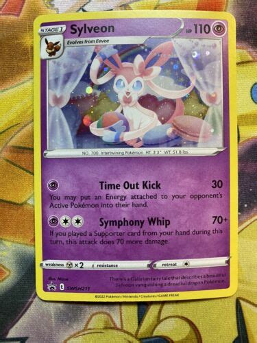 Sylveon Swsh Black Star Cosmos Holo Rare Promo Pokemon Card Nm Ebay