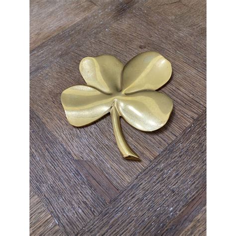 Vintage Gerity 24k Gold Plated 4 Leaf Clover Shamrock Etsy