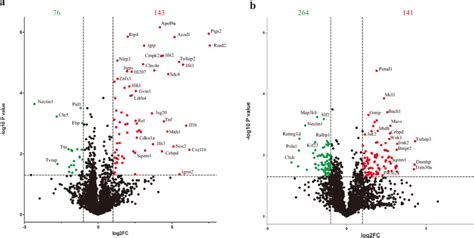 Volcano Plot Of The Proteins A And Phosphoproteins B In Proteome