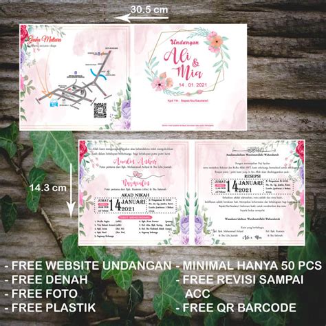 Per 50 Pcs Undangan Sunatan Sunat Khitan Undangan Khitanan Walimah