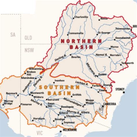 Murray Darling Basin Map Courtesy Of The Murray Darling Basin