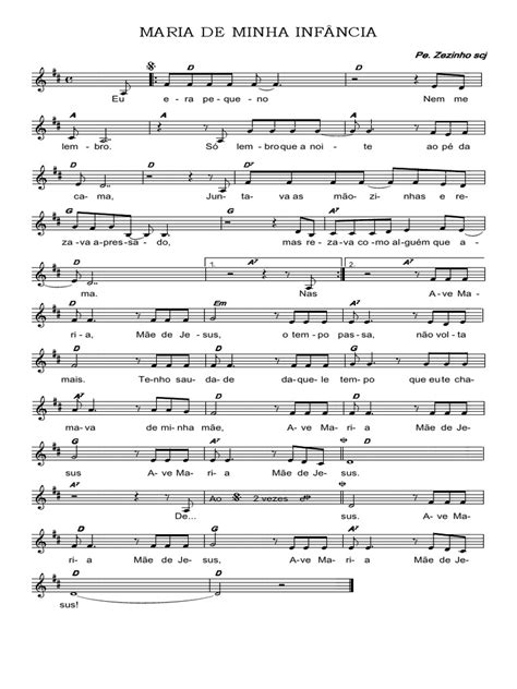 Maria Da Minha Infancia Letra - Maria Da Minha Infancia PDF | PDF