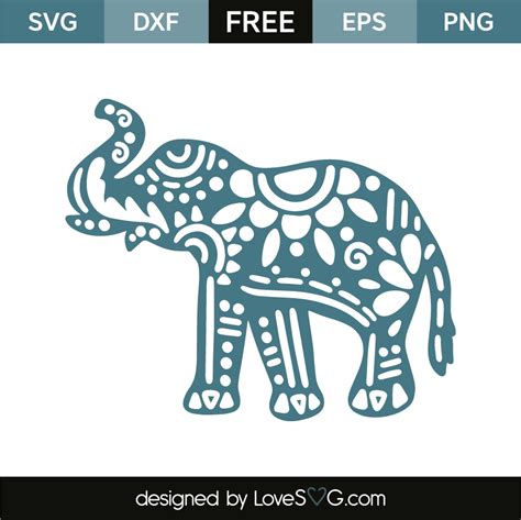 Free Elephant SVG Cut File