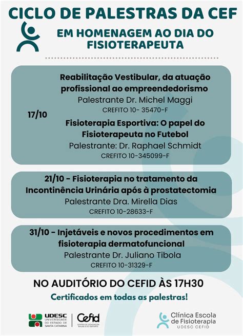 Notícia Clínica Escola de Fisioterapia da Udesc Cefid adia início do