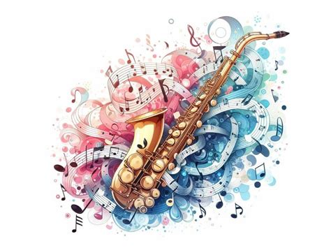 12 Music Notes Background on Wset Graphic by A.I Illustration and Graphics · Creative Fabrica