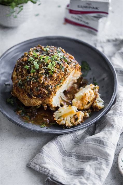 Butter Roasted Whole Cauliflower With Hot Garlic Sauce Cook Republic