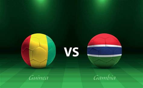 Guinea vs Gambia football scoreboard broadcast template 36471766 Vector ...