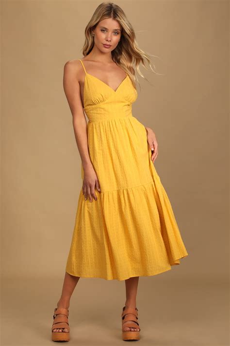 Mustard Color Midi Dress Atelier Yuwa Ciao Jp