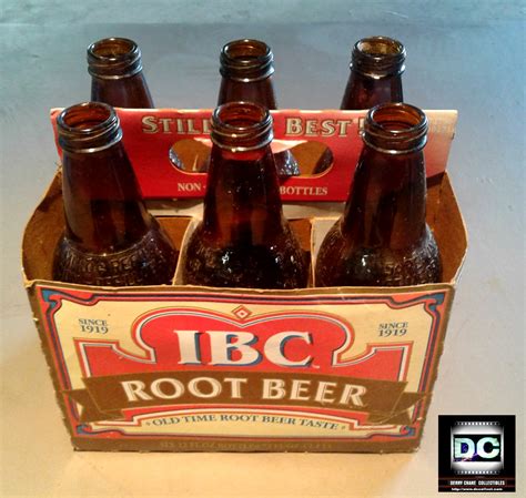 Vtg Ibc Root Beer Bottles Glass 6 Pack 12 Oz Set In Cardboard