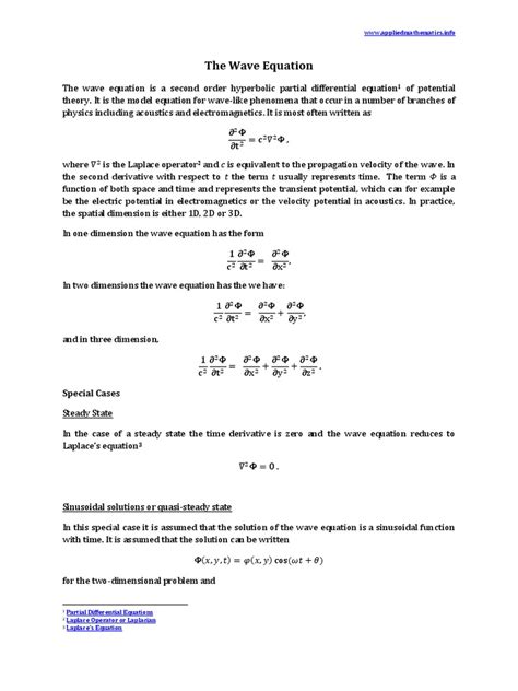 Wave Equation | PDF | Wave Equation | Waves