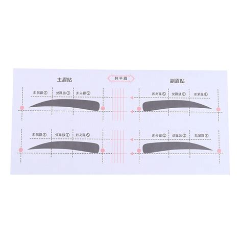 24 48 52 Pairs Quick Eyebrow Template Stickers Guide Card Stencils