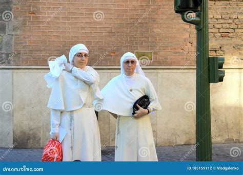 Nuns In The Center Of The Ancient City Of Seville Editorial Photography Image Of City Center