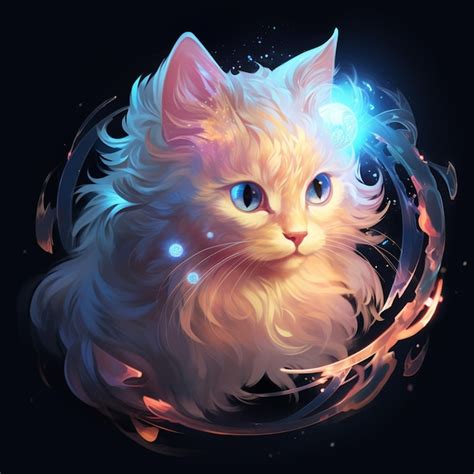 Glowing Cat Premium Ai Generated Image