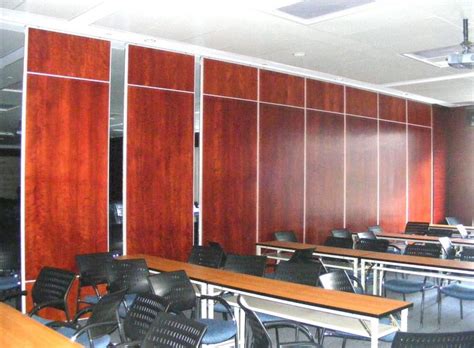 Operable Plywood Soundproof Office Partition Walls 65 mm Thickness