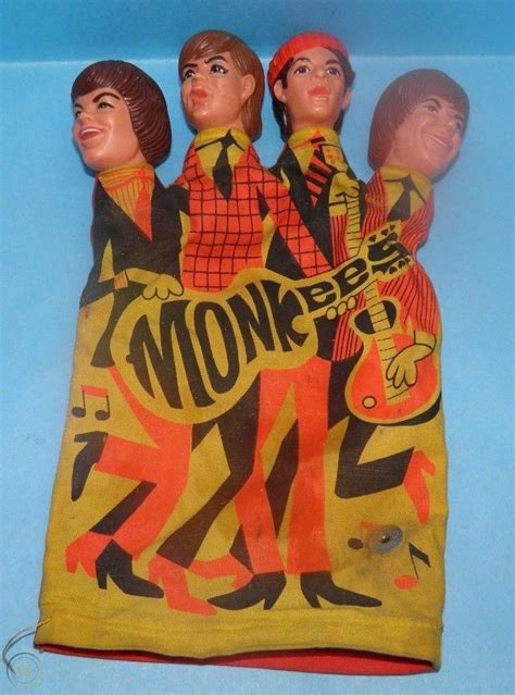 Vintage 1966 Mattel The Monkees Fingerhand Puppet Enitre Band No Pull