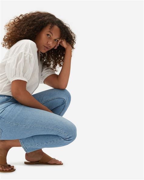 The Curvy Cheeky Straight Jean Sky Blue Wash Everlane