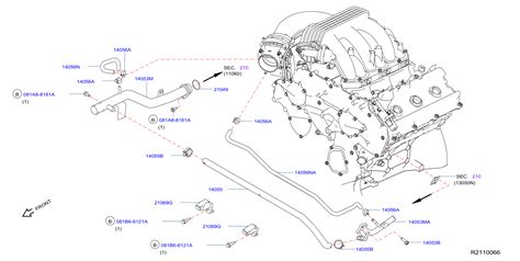 Nissan Murano Engine Coolant Hose Ea Genuine Nissan Part