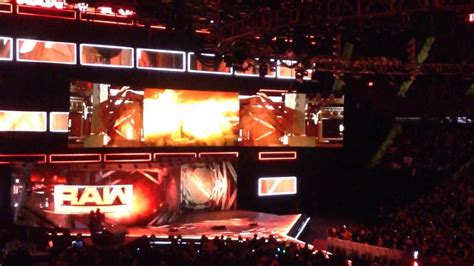 Wwe Raw Opening With Pyro At New Nassau Coliseum 4 10 17 Youtube