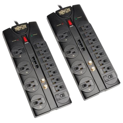 Tripp Lite 12 Outlet Surge Protector 2 Pack 843631141922 The Home Depot