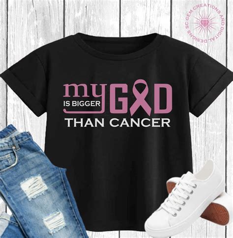 My God Is Bigger Than Cancer Svg Breast Cancer Svg Cancer Etsy