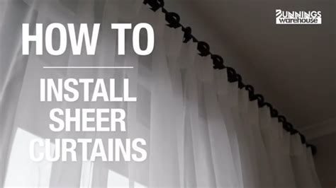 How To Hang Sheer Curtains Step By Step Bunnings Warehouse Youtube