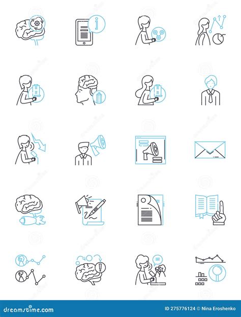 Emotional Attachment Linear Icons Set. Love, Bond, Connection, Devotion