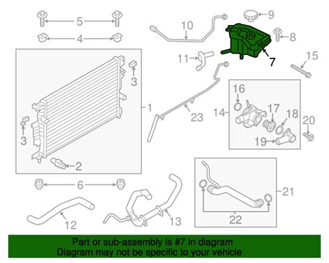 Ford Dealership 2013 2016 Lincoln MKZ Tank Assembly Radiator Overflow