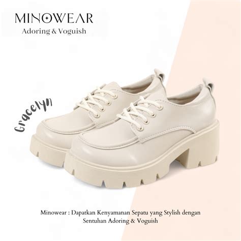 Jual Minowear Gracelyn Shoes Sepatu Docmart Wanita Modis Shopee