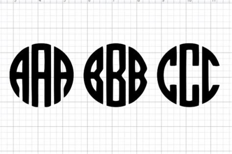 free circle monogram font to make circle monograms on your cricut Monogram Stencil, Cricut ...