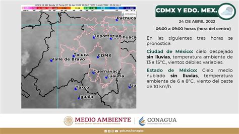 Conagua Clima On Twitter Pron Stico Para Las Siguientes Tres Horas En