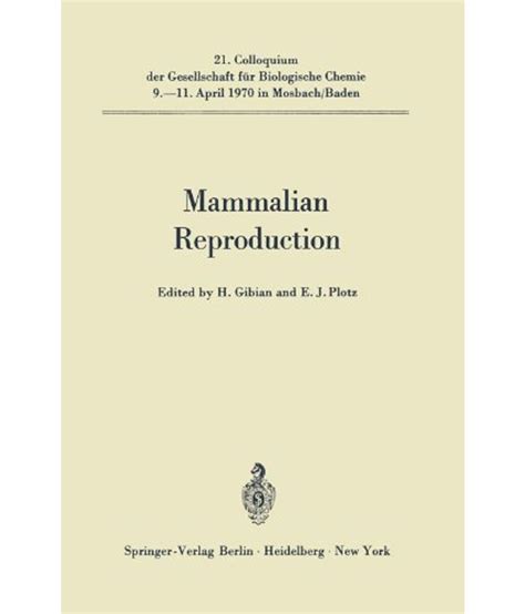 Mammalian Reproduction: Buy Mammalian Reproduction Online at Low Price in India on Snapdeal