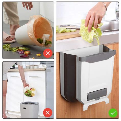 Iyoyi Kitchen Bin Wall Mounted Cupboard Bins For Kitchen Collapsible