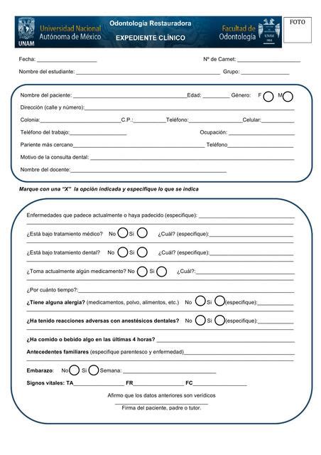 Expediente Clínico Odontología Yun Cardoza uDocz