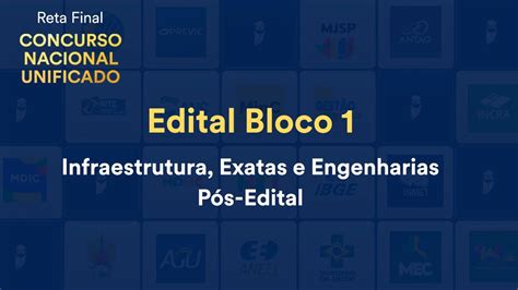 Reta Final CNU Edital Bloco 1 Infraestrutura Exatas E Engenharias