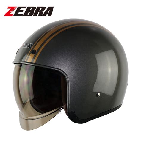 Zebra 603 Classic Helmet Half Face Motorcycle Universal Vintage Retro