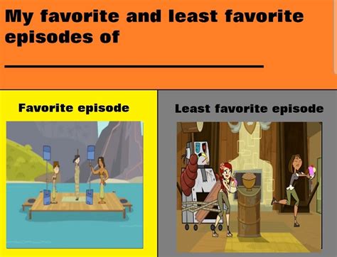 My Favourite And Least Favourite Episode Of Total Drama Franchise R