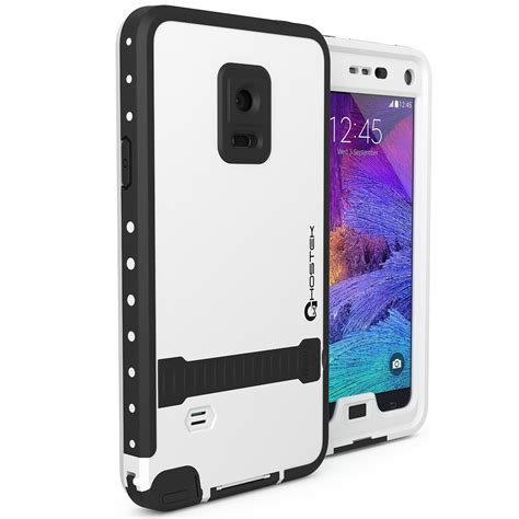 Ghostek Atomic White Samsung Galaxy Note 4 Waterproof Case W Attached Screen Protector