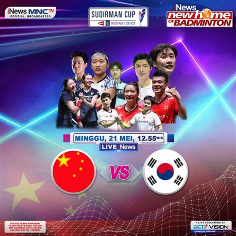 Live Di Inews Hari Ini China Vs Korea Selatan Bersaing Di Final