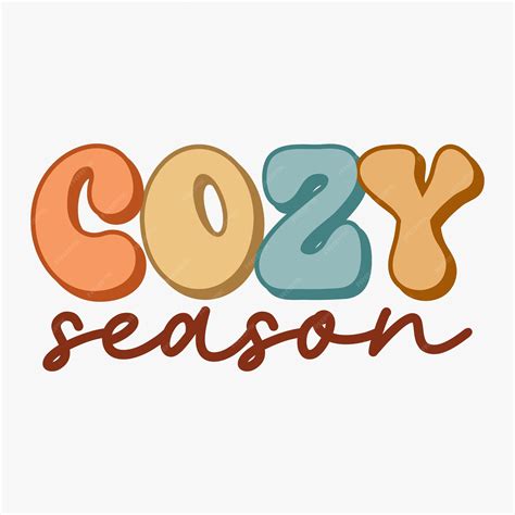 Premium Vector Cozy Season Retro Design For Print