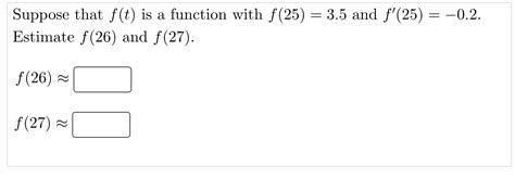 Solved Suppose That F T Is A Function With F And Chegg