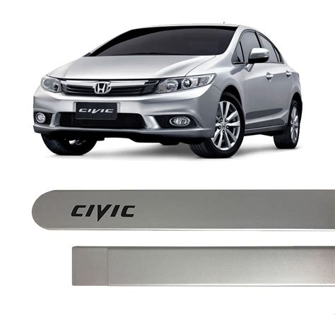 Jogo De Friso Lateral New Civic 2012 2017 Prata Global R 120 00 Em