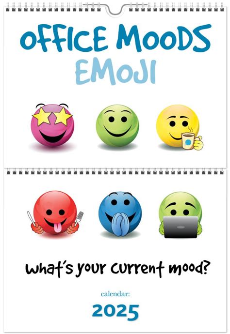 Emoji Double Wired Wall Calendar 2025 Think Promote