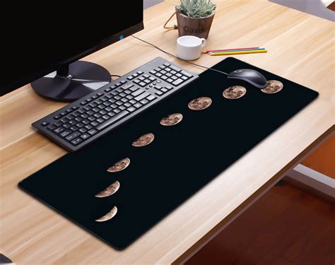 Grand Tapis De Bureau Tapis De Souris Lune Tapis De Souris Etsy