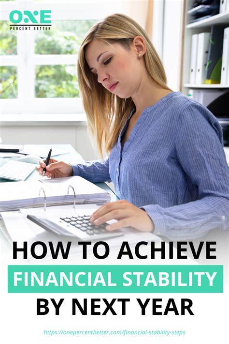 How To Achieve Financial Stability By Next Year | One Percent Better