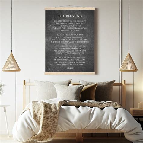 The Blessing Lyrics Wall Art May The Lord Bless You And Keep Etsy